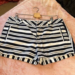 Stylus Navy & White Striped Shorts